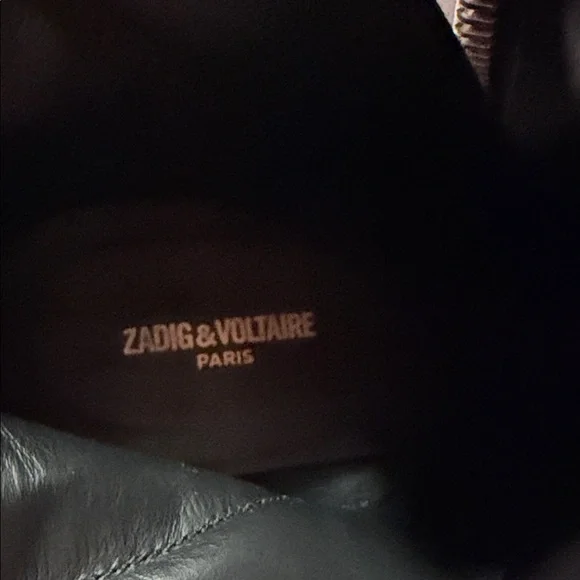 Zadig and Voltaire Molly black suede zip booties - Picture 6 of 7